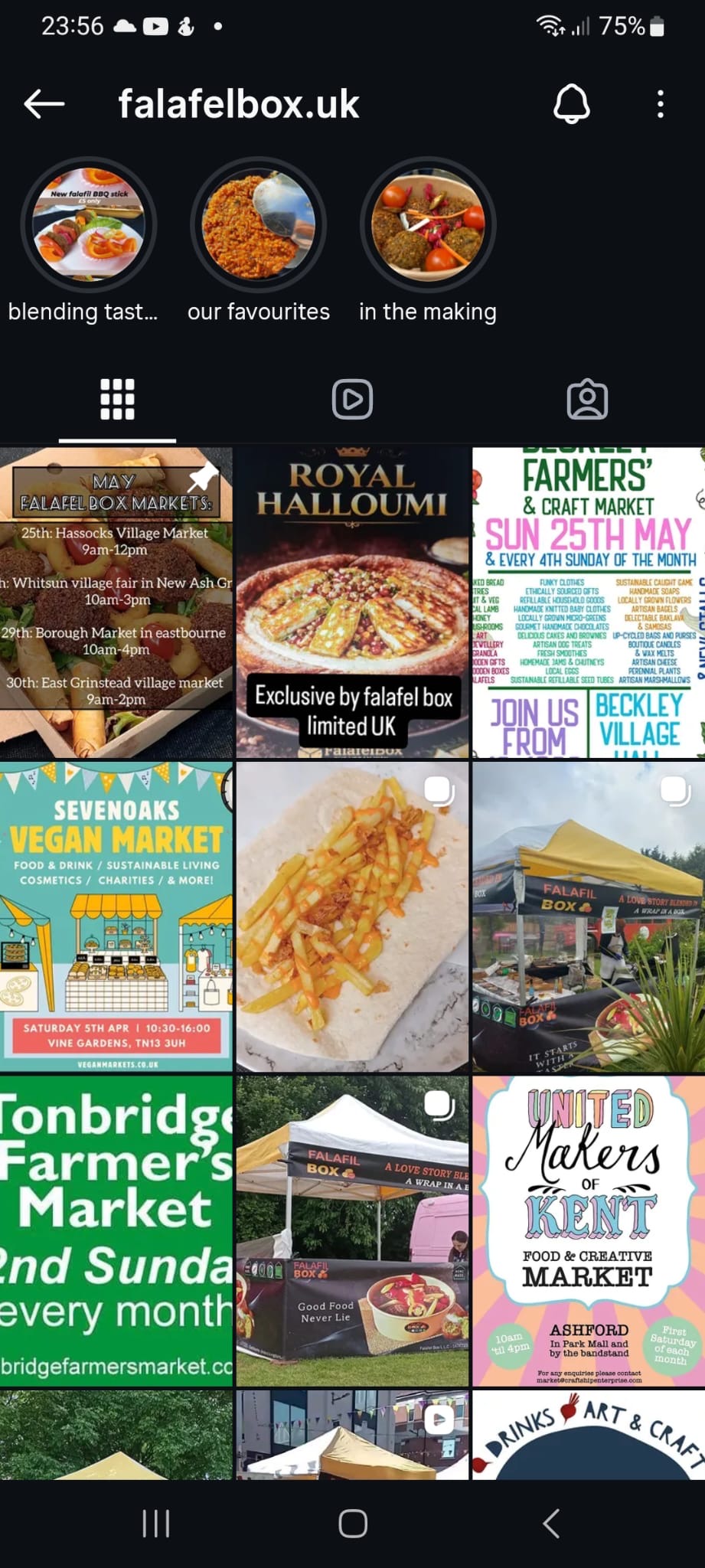 Falafel Box social grid
